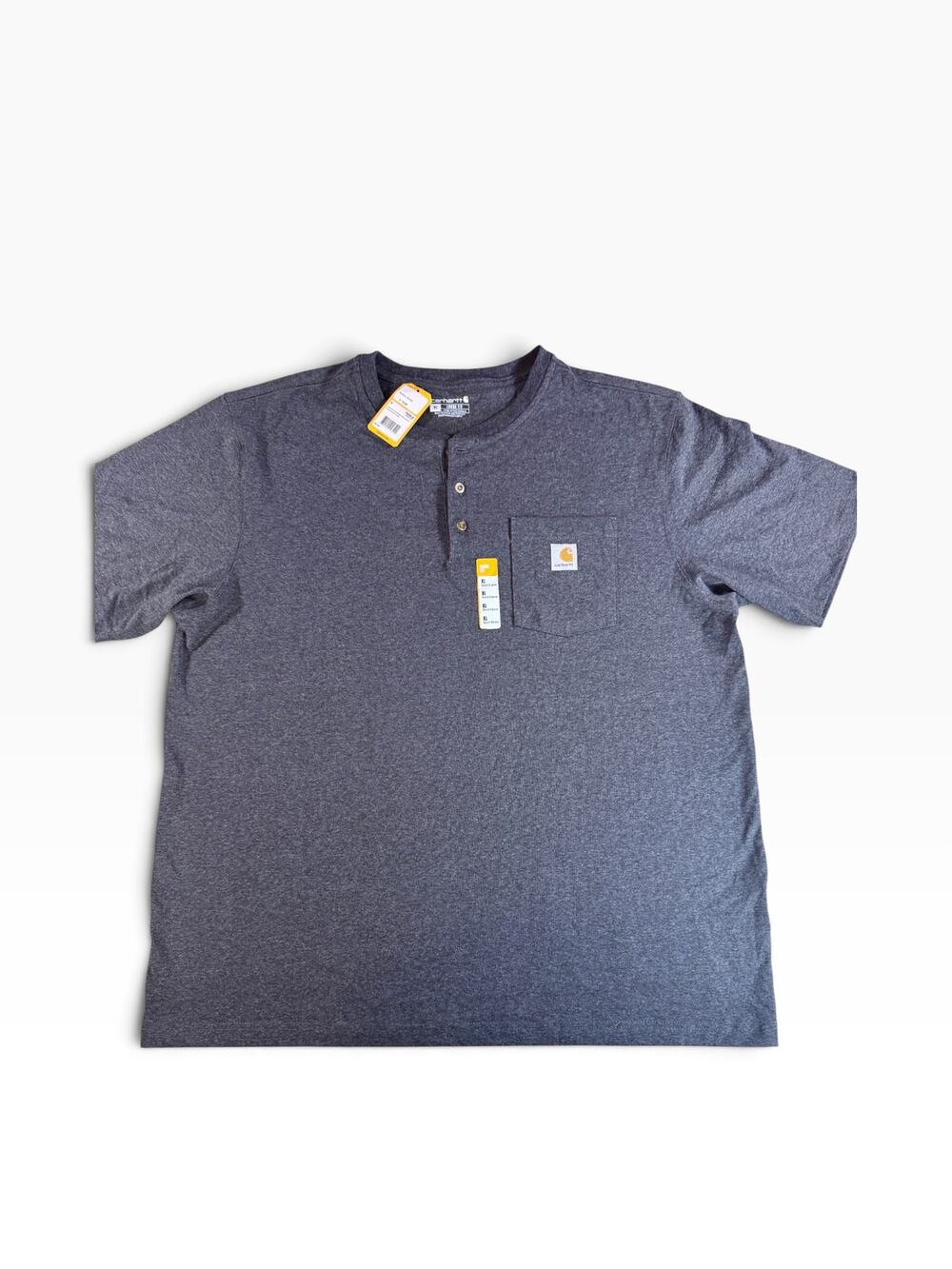 Carhartt Men’s XL Loose Fit Henley T Shirt Pocket Dark Gray NWT TK0084-M